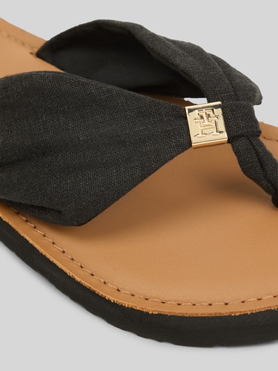 Tommy Hilfiger Teenslippers met logo-applicatie Zwart - 4