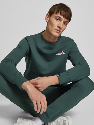 Ellesse Sweatshirt met labelstitching, model 'Fierro' Donkergroen - 3