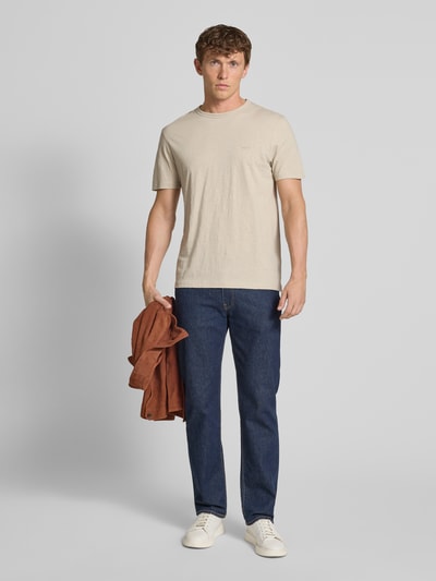 BOSS Orange Regular Fit T-Shirt aus reiner Baumwolle Modell 'TEGOOD' Beige 1