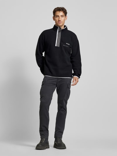 COLUMBIA Sweatshirt met opstaande kraag, model 'HELVETIA' Zwart - 1