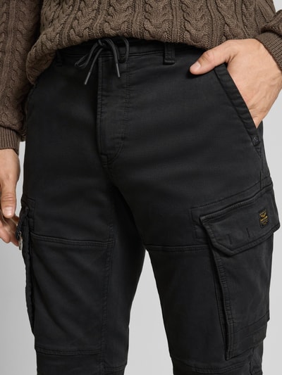 PME Legend Skinny Fit Cargohose mit Tunnelzug Modell 'Expedizor' Black 3