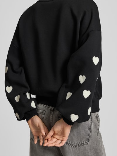 Only Relaxed Fit Sweatshirt aus Baumwoll-Mix Modell 'MACY' Black 3