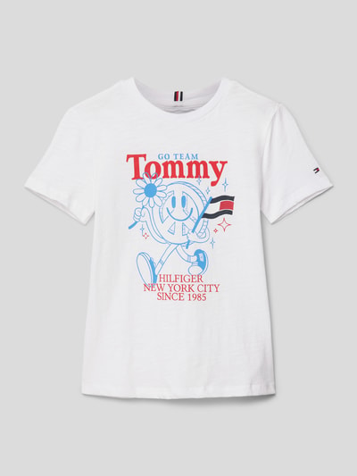 Tommy Hilfiger Teens T-shirt z nadrukiem z logo model ‘FUN’ Biały 1