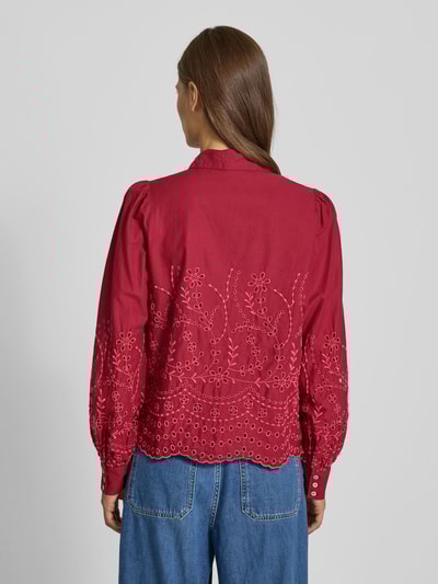 YAS Hemdbluse mit Knopfleiste Modell 'LUMA' Dunkelrot 5