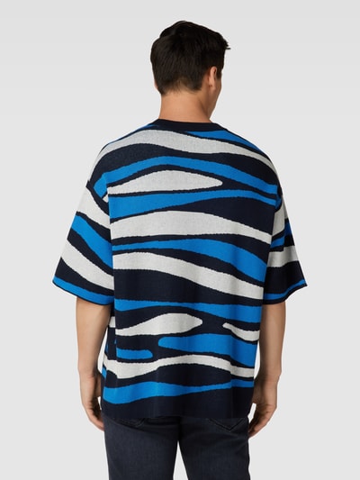 JAKE*S STUDIO MEN T-Shirt mit Allover-Muster Marine 5