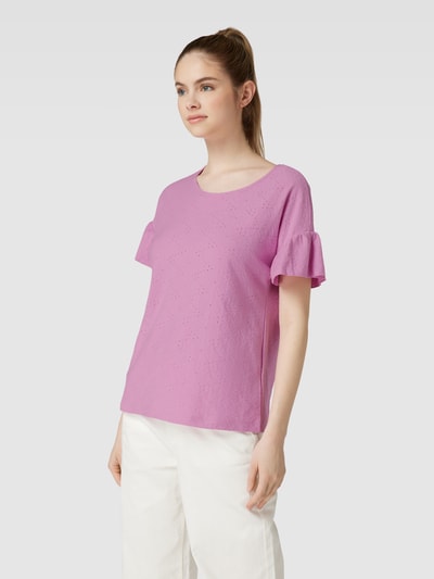 edc By Esprit T-Shirt mit Strukturmuster Rosa 4