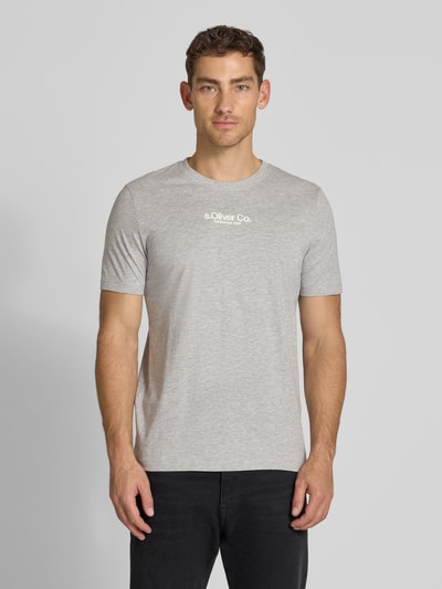s.Oliver RED LABEL Regular Fit T-Shirt aus reiner Baumwolle Mittelgrau 4