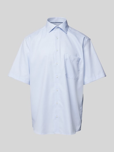 Eterna Koszula biznesowa o kroju comfort fit ze wzorem na całej powierzchni Błękitny 2
