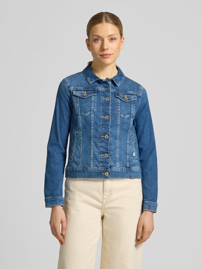 Brax Regular Fit Jeansjacke aus Baumwoll-Mix Modell 'MIAMI' Dunkelblau 4