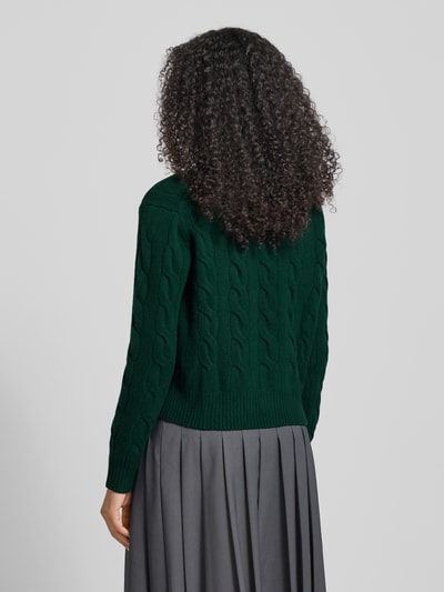 Polo Ralph Lauren Strickpullover mit Zopfmuster und Rundhalsausschnitt Gruen 5
