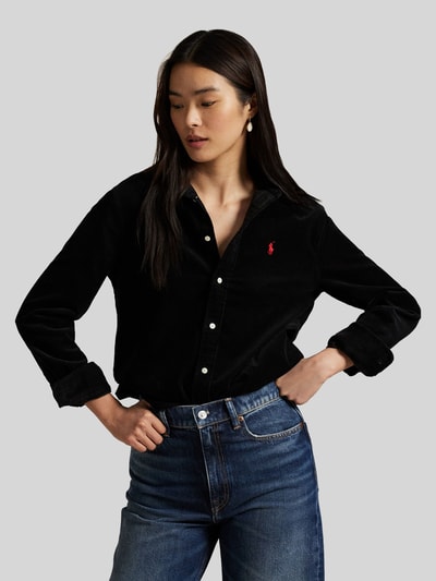 Polo Ralph Lauren Hemdbluse mit Logo-Stitching Black 4