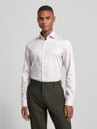 SEIDENSTICKER Slim fit zakelijk overhemd van katoen met kentkraag Zand - 4