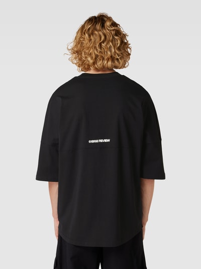 REVIEW Oversized T-Shirt mit OLD ENGLISH Logo Print Black 5