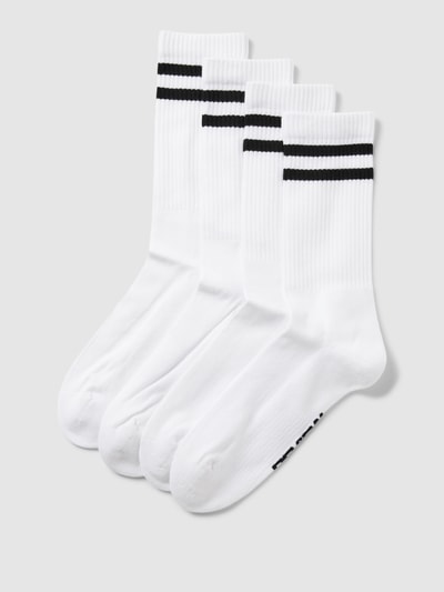 REVIEW Socken mit Kontraststreifen im 4er-Pack Weiss 1