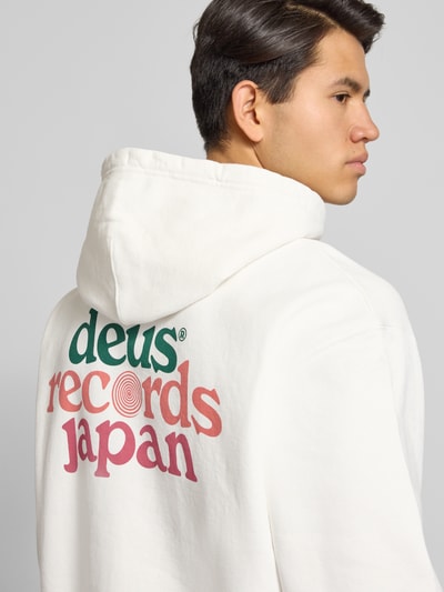 DEUS EX MACHINA Relaxed fit hoodie met logoprint, model 'Strata' Wit - 3