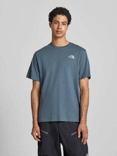 The North Face Relaxed Fit T-Shirt mit Logo-Print Rauchblau 4