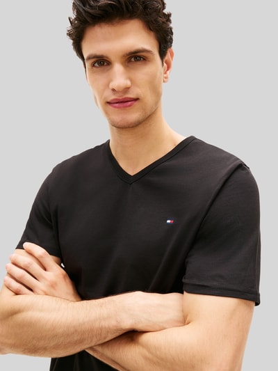 Tommy Hilfiger Regular Fit T-Shirt aus Baumwoll-Mix im 3er-Pack Black 3