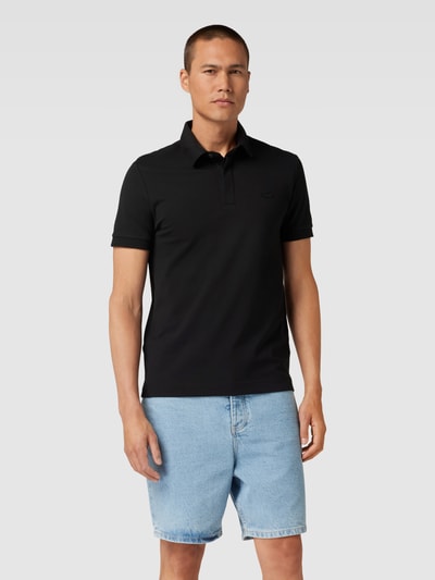 Lacoste Poloshirt mit Logo-Stitching Black 4