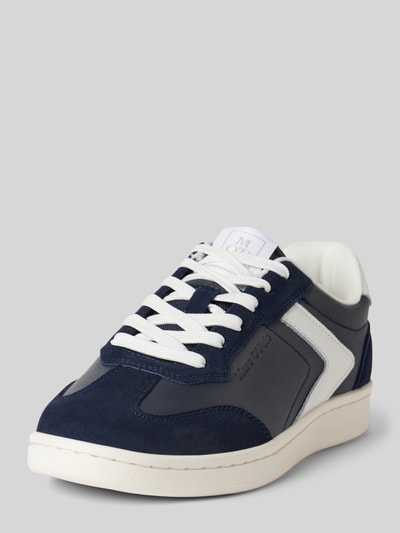 Marc O'Polo Low Top Sneaker aus echtem Leder Dunkelblau 1