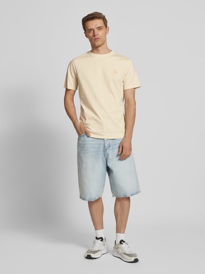 Blend T-Shirt mit Stitching-Detail Modell 'JEPPE' Sand 1