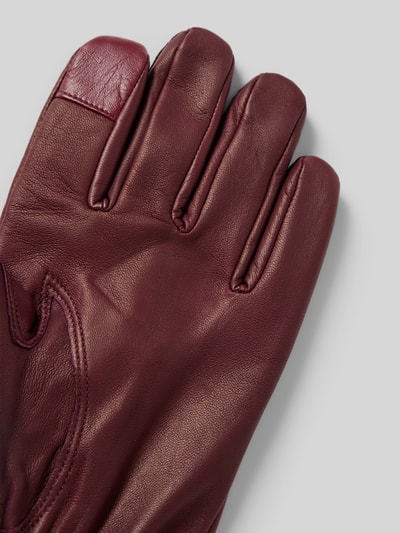Akaroa Handschoenen met touchscreenfunctie, model 'RON' Donkerrood - 5