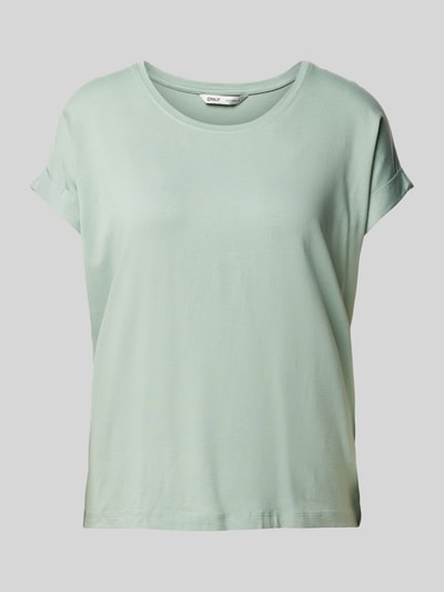 Only Regular fit T-shirt met viscose, model 'MOSTER' Mintgroen - 2