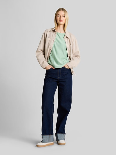 Tom Tailor Denim Relaxed Fit T-Shirt mit Rundhals Ausschnitt Hellgruen 1