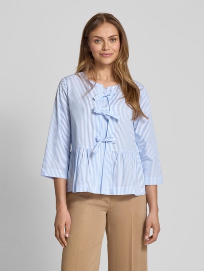 Rich & Royal Regular Fit Bluse mit 3/4-Arm Blau 4