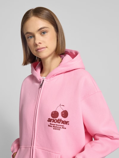 ANOTHER COTTON LAB Oversized Sweatjacke mit Zweiwege-Reißverschluss Rosa 3