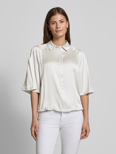 Herzensangelegenheit Overhemdblouse met 1/2-mouwen Zilver - 4