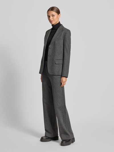 Weekend Max Mara Spodnie o kroju regular fit z dodatkiem wełny model ‘ZELMA’ Średnioszary melanż 1