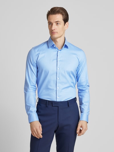 CK Calvin Klein Slim fit zakelijk overhemd met kentkraag, model 'Bari' Bleu - 4