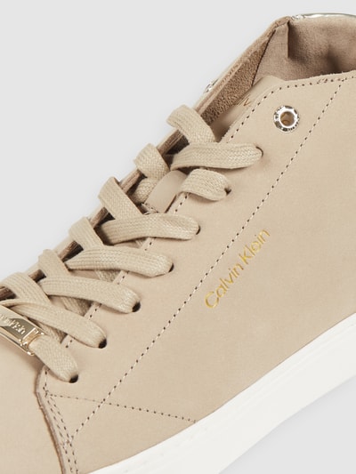 CK Calvin Klein High top sneaker van leer  Beige - 2