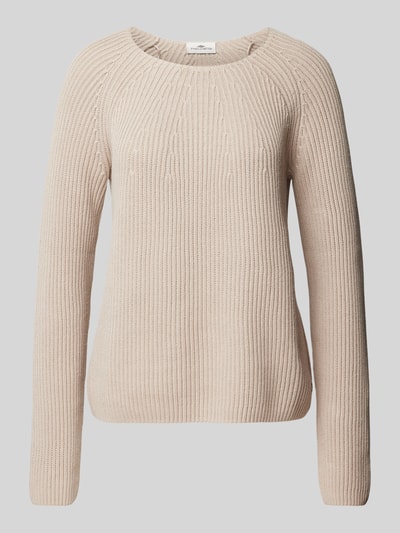 Fynch-Hatton Strickpullover mit Rundhalsausschnitt Beige Melange 2