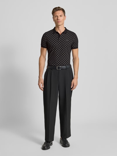 JOOP! Collection Regular fit poloshirt met labelstitching, model 'Paigam' Zwart - 1