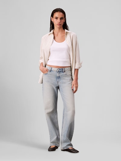 Calvin Klein Jeans Jeansy o kroju straight fit z czystej bawełny Jasnoniebieski 4