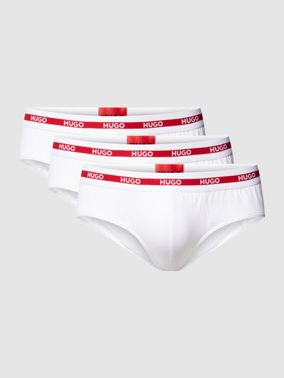 HUGO Slip met elastische band met logo in een set van 3 stuks Wit - 2