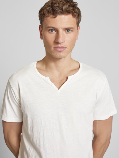 Blend T-shirt in gemêleerde look, model 'NOOS' Wit - 3