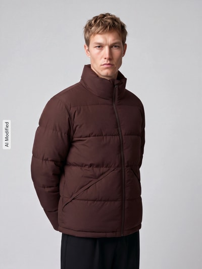 ONLY & SONS Steppjacke mit Stehkragen Schoko 4