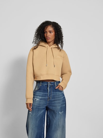 Dsquared2 Cropped Hoodie mit Kapuze Camel 4