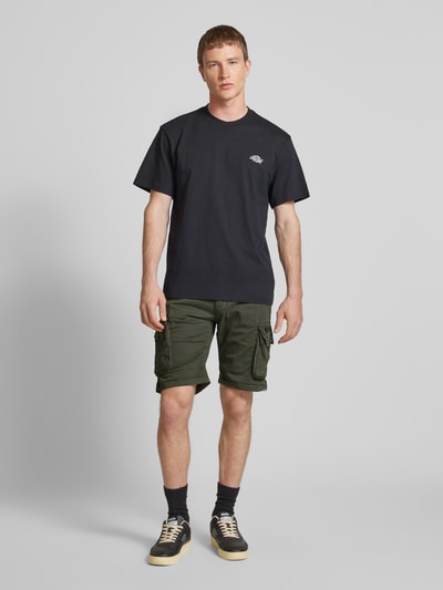 Alpha Industries Szorty cargo o kroju regular fit z wyhaftowanym logo model ‘CREW SHORT’ Antracytowy 1