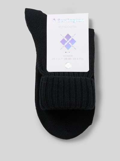 Burlington Socken mit Label-Detail Modell 'PLYMOUTH' Black 3