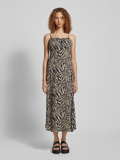 Only Maxi-jurk met all-over print, model 'NOVA LIFE VIS ALEXA' Zand - 4