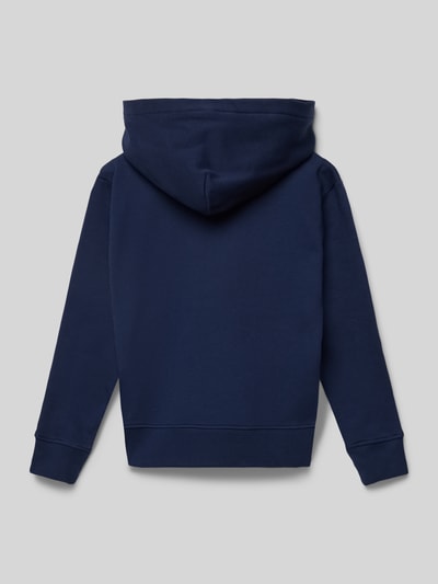 Polo Sport Hoodie met labelprint Marineblauw - 3