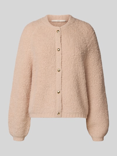 Lanius Regular fit gebreid jack van alpacamix, model 'College' Beige - 2