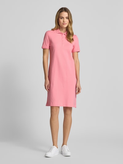 Christian Berg Woman Knielanges Polokleid mit Strukturmuster Pink 1