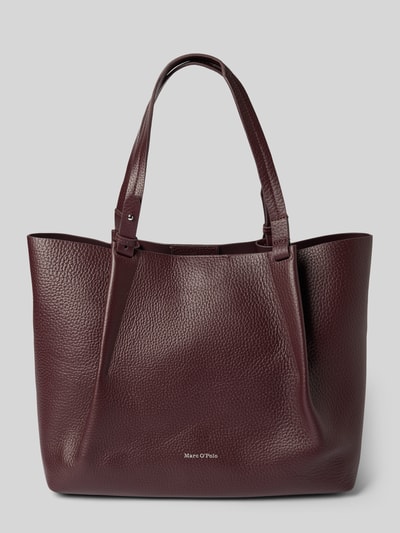 Marc O'Polo Shopper aus genarbtem Rindsleder Aubergine 2