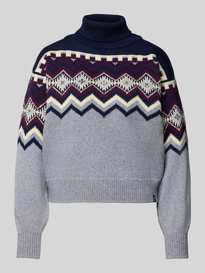 Dale of Norway Sweter z golfem o luźnym kroju z mieszanki wełny model 'RANDABERG' Jasnoniebieski melanż 2