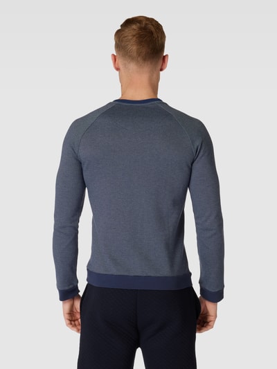 Schiesser Longsleeve mit Strukturmuster Modell 'Mix+Relax' Marine 5