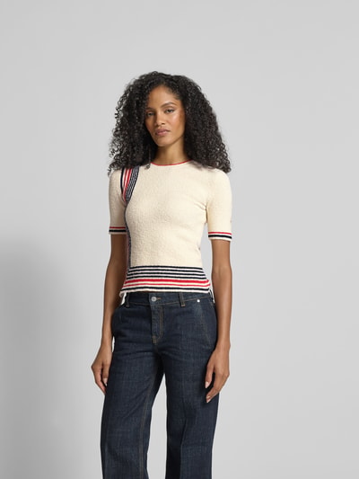 Rabanne Slim Fit T-Shirt in strick-Optik Marine 4